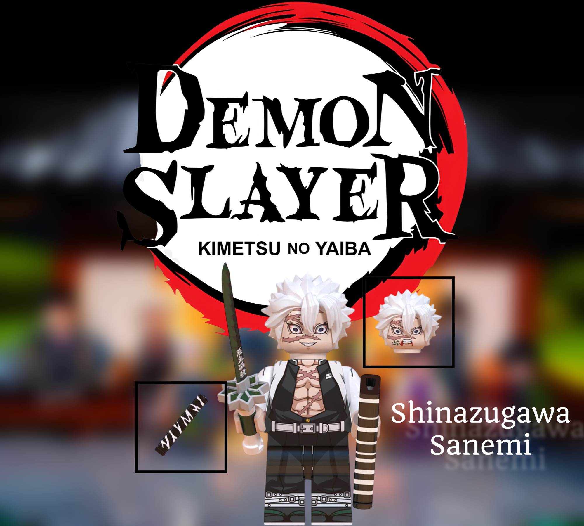 Custom Set of 8 Demon Slayer Mini-Figz! (2nd Edition)!