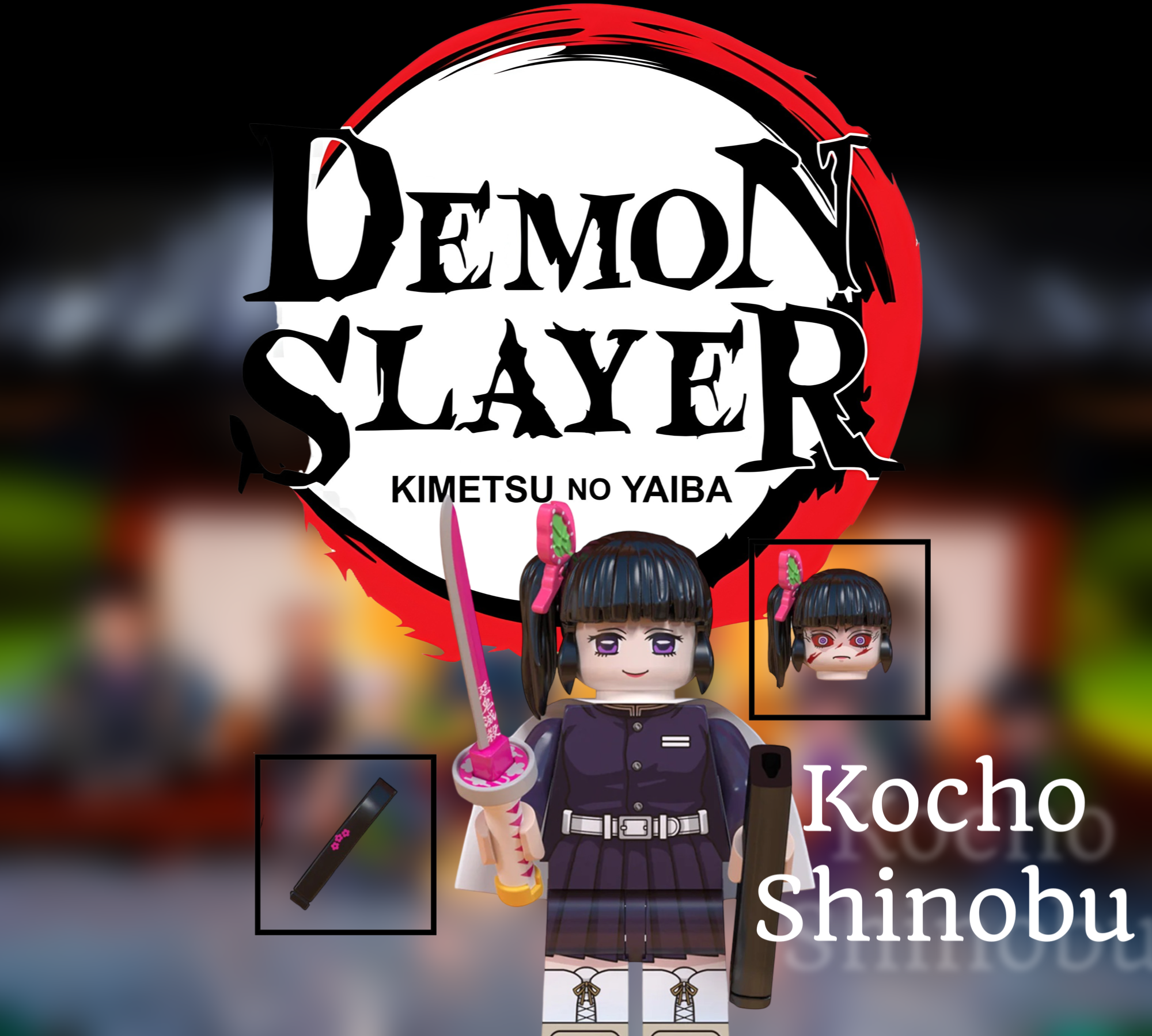 Custom Set of 8 Demon Slayer Mini-Figz! (2nd Edition)!